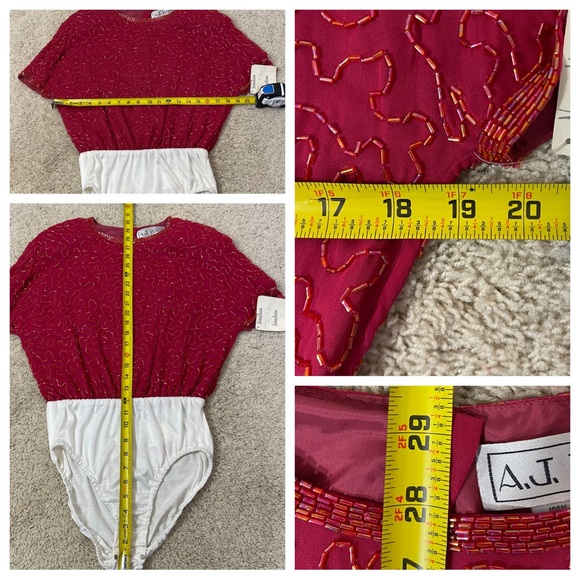 NWT! AJ Bari vintage sequin bodysuit - Picture 4 of 7